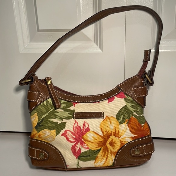 Caribbean Joe Floral Pattern With Brown Details Size Small - Picture 1 of 9